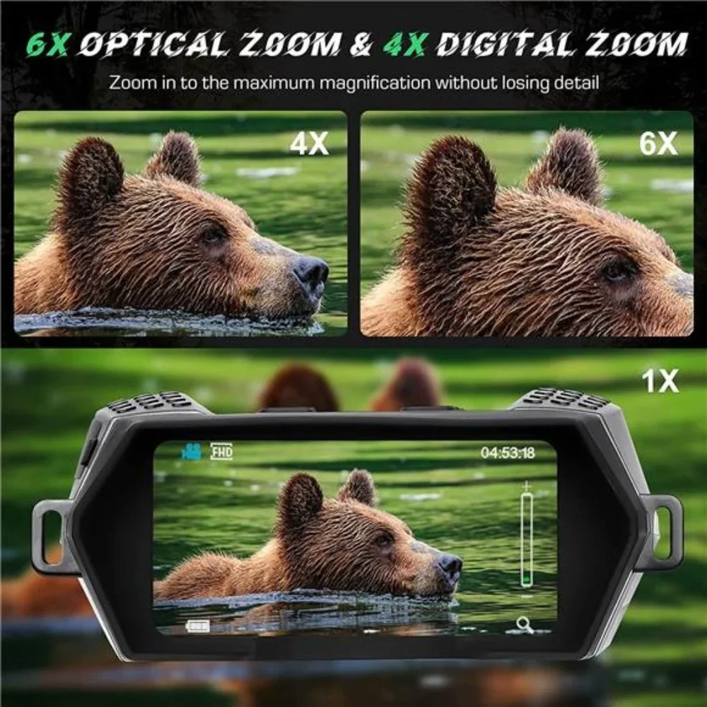 Infrared Night Vision Goggles 1312ft/400m Viewing Range with Camera 1080p  Video